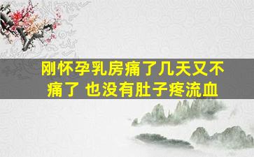 刚怀孕乳房痛了几天又不痛了 也没有肚子疼流血